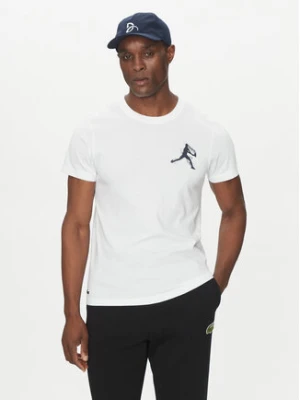 Lacoste Komplet t-shirt i czapka TH1044 Biały Regular Fit