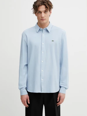 Lacoste koszula bawełniana niebieski