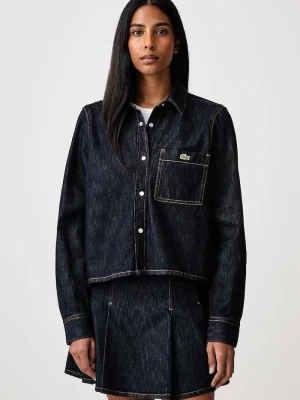 Lacoste koszula damska jeansowa granatowy