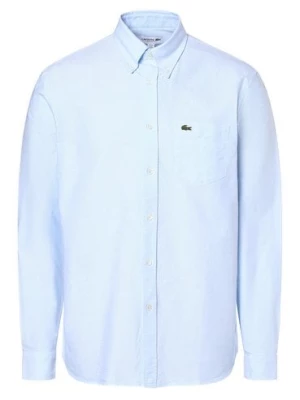 Lacoste Koszula męska Mężczyźni Regular Fit Bawełna niebieski jednolity,
