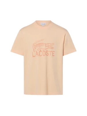 Lacoste Koszulka męska Mężczyźni Bawełna pomarańczowy,