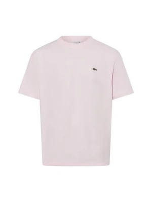 Lacoste Koszulka męska Mężczyźni Bawełna różowy jednolity,