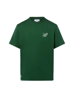 Lacoste Koszulka męska Mężczyźni Bawełna zielony nadruk,