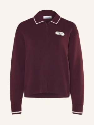 Lacoste Koszulka Polo Z Dzianiny rot CIEMNOCZERWONY