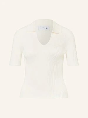 Lacoste Koszulka Polo Z Dzianiny weiss BIAŁY