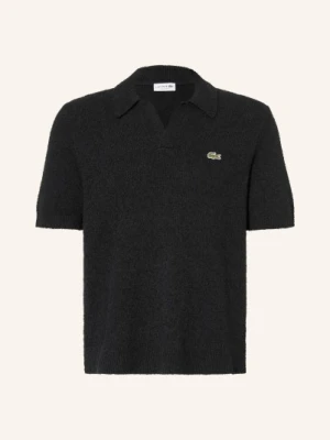 Lacoste Koszulka Polo Z Frotte schwarz CZARNY