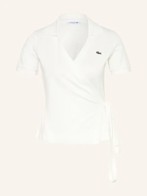 Lacoste Koszulka Polo Z Pikowanym Wzorem weiss