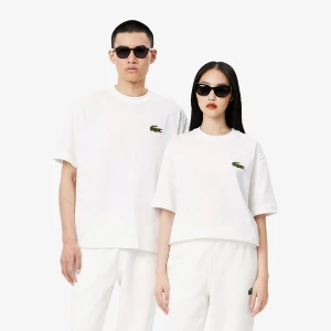 Lacoste koszulka z bawełnianego dżerseju o luźnym kroju