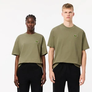 Lacoste koszulka z bawełnianego dżerseju o luźnym kroju