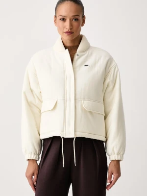 Lacoste kurtka damska wełniana beżowy