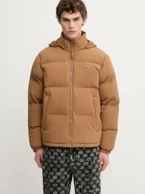 Lacoste kurtka puchowa kolor brązowy zimowa BH5154