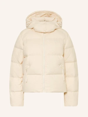 Lacoste Kurtka Puchowa Z Odpinanym Kapturem beige