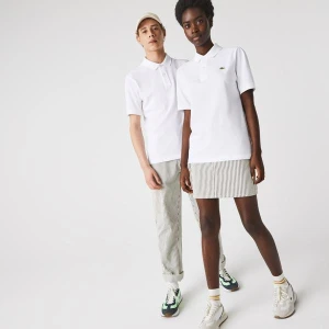 Lacoste L!VE Erkek Relaxed Fit Beyaz Polo