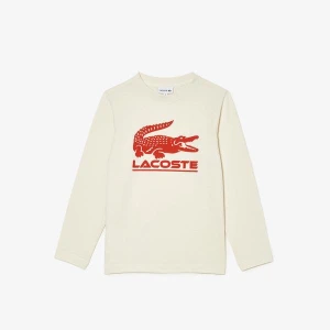 Lacoste Long Sleeve Contrast Print T-shirt
