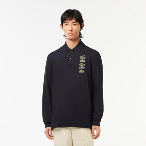 Lacoste Long-Sleeved Original L.12.12 Multi Badge Polo Shirt