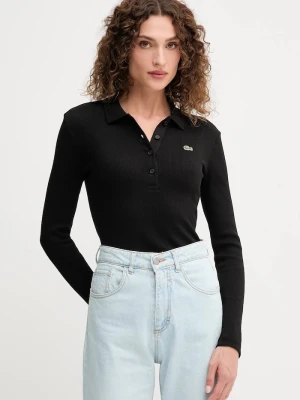 Lacoste longsleeve bawełniany czarny