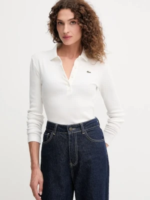Lacoste longsleeve bawełniany kolor beżowy DF5281