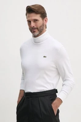 Lacoste longsleeve bawełniany kolor biały gładki UH2828