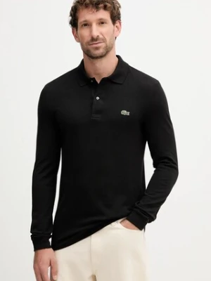 Lacoste longsleeve bawełniany kolor czarny gładki PH4013