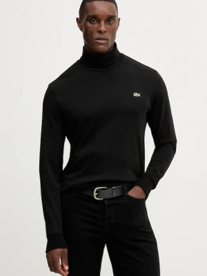 Lacoste longsleeve bawełniany kolor czarny gładki UH2828