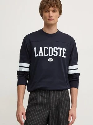 Lacoste longsleeve bawełniany kolor czarny z nadrukiem TH7609