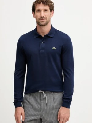 Lacoste longsleeve bawełniany kolor granatowy gładki PH4013