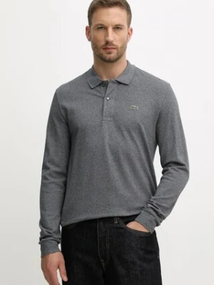 Lacoste longsleeve bawełniany kolor szary gładki L1313