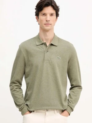 Lacoste longsleeve bawełniany kolor zielony gładki L1313