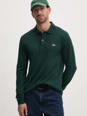 Lacoste longsleeve bawełniany kolor zielony gładki PH4013