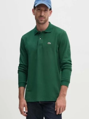 Lacoste longsleeve bawełniany L1312 132 kolor zielony gładki L1312.032-032