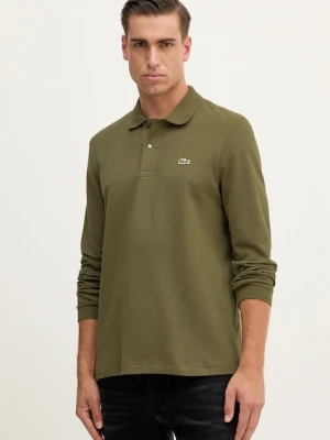 Lacoste longsleeve bawełniany męski kolor zielony gładki L1312