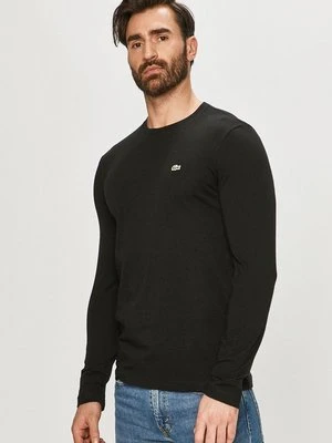 Lacoste Longsleeve bawełniany TH2040 kolor czarny gładki TH2040-031