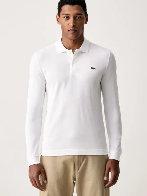 Lacoste longsleeve męski bawełniany biały