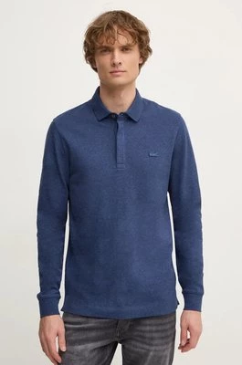 Lacoste longsleeve męski kolor niebieski gładki PH2481