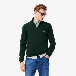 Lacoste Men's Zippered Organic Cotton Sweater