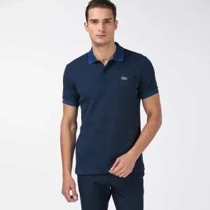 Lacoste Męska Bawełniana Koszulka Polo W Jodełkę Regular Fit