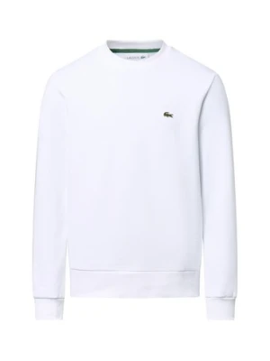 Lacoste Męska bluza nierozpinana Mężczyźni Materiał dresowy biały jednolity,