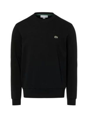 Lacoste Męska bluza nierozpinana Mężczyźni Materiał dresowy czarny jednolity,