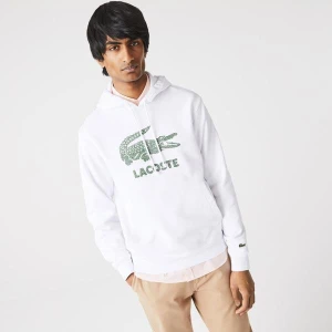 Lacoste Męska bluza z kapturem o klasycznym kroju