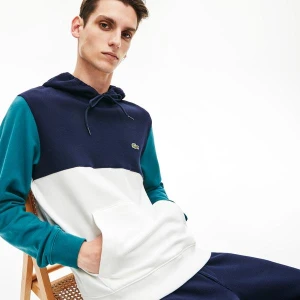 Lacoste Męska Bluza Z Kapturem W Bloki Kolorystyczne