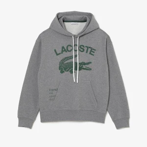 Lacoste męska bluza z kapturem z logo krokodyla Loose Fit