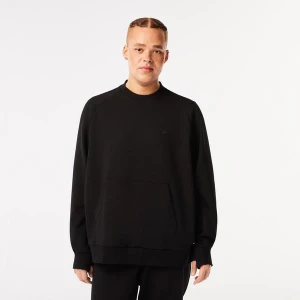 Lacoste męska bluza z mieszanki bawełnianej z okrągłym dekoltem i kieszenią typu kangurka