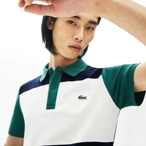 Lacoste Męska Elastyczna Koszulka Polo W Bloki Kolorystyczne
