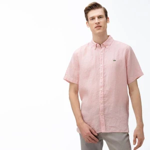 Lacoste Męska Koszula Lniana Regular Fit