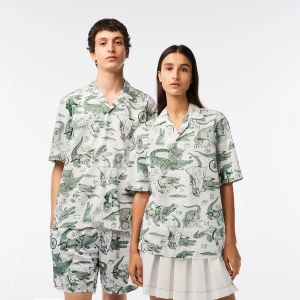 Lacoste męska koszula z nadrukiem i krótkim rękawem x Netflix