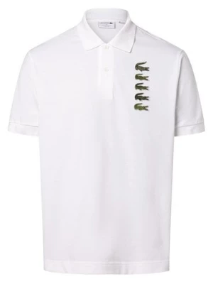 Lacoste Męska koszulka polo Mężczyźni Bawełna biały jednolity,