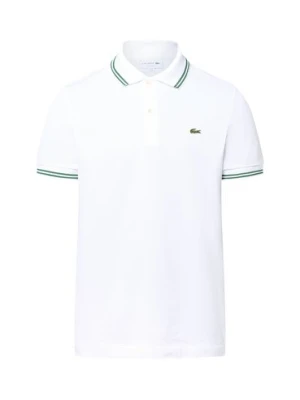 Lacoste Męska koszulka polo Mężczyźni Bawełna biały jednolity,