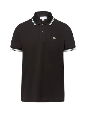 Lacoste Męska koszulka polo Mężczyźni Bawełna czarny jednolity,