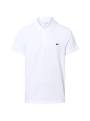 Lacoste Męska koszulka polo Mężczyźni biały jednolity,