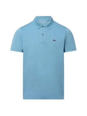 Lacoste Męska koszulka polo Mężczyźni niebieski jednolity,